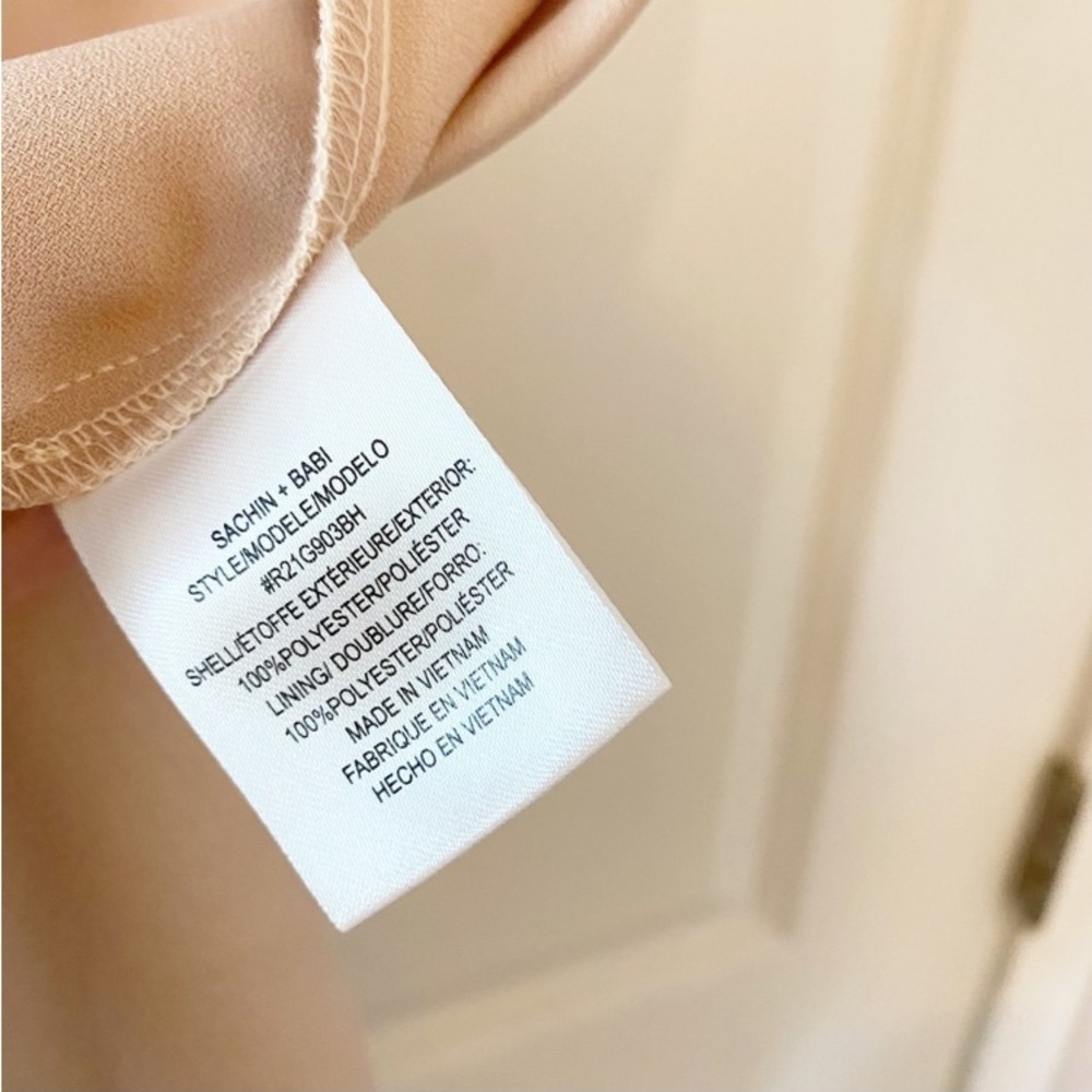 BHLDN SACHIN + BABI Beckett Satin Blouson Formal Gown In Oyster NWT Evening - Picture 7 of 15
